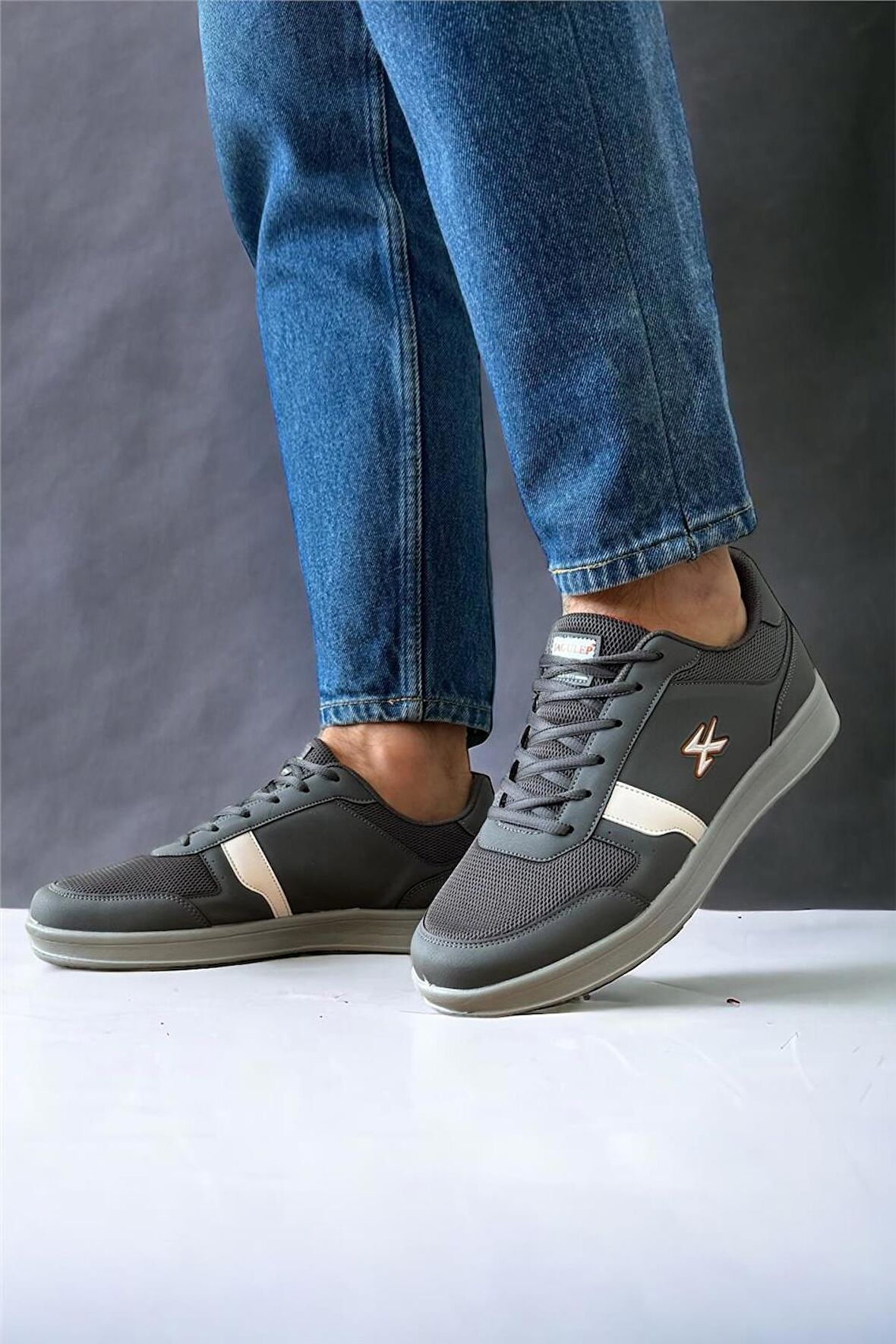 Erkek Günlük Sneaker Rahat Spor Ayakkabı FÜME