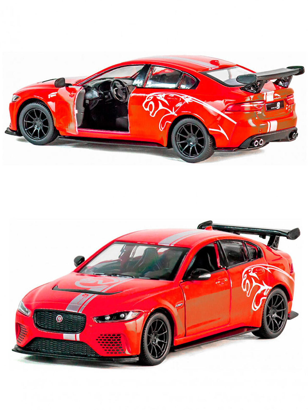 Kinsmart Jaguar Xe Sv Project 8 Kırmızı Çek Bırak Metal Araba