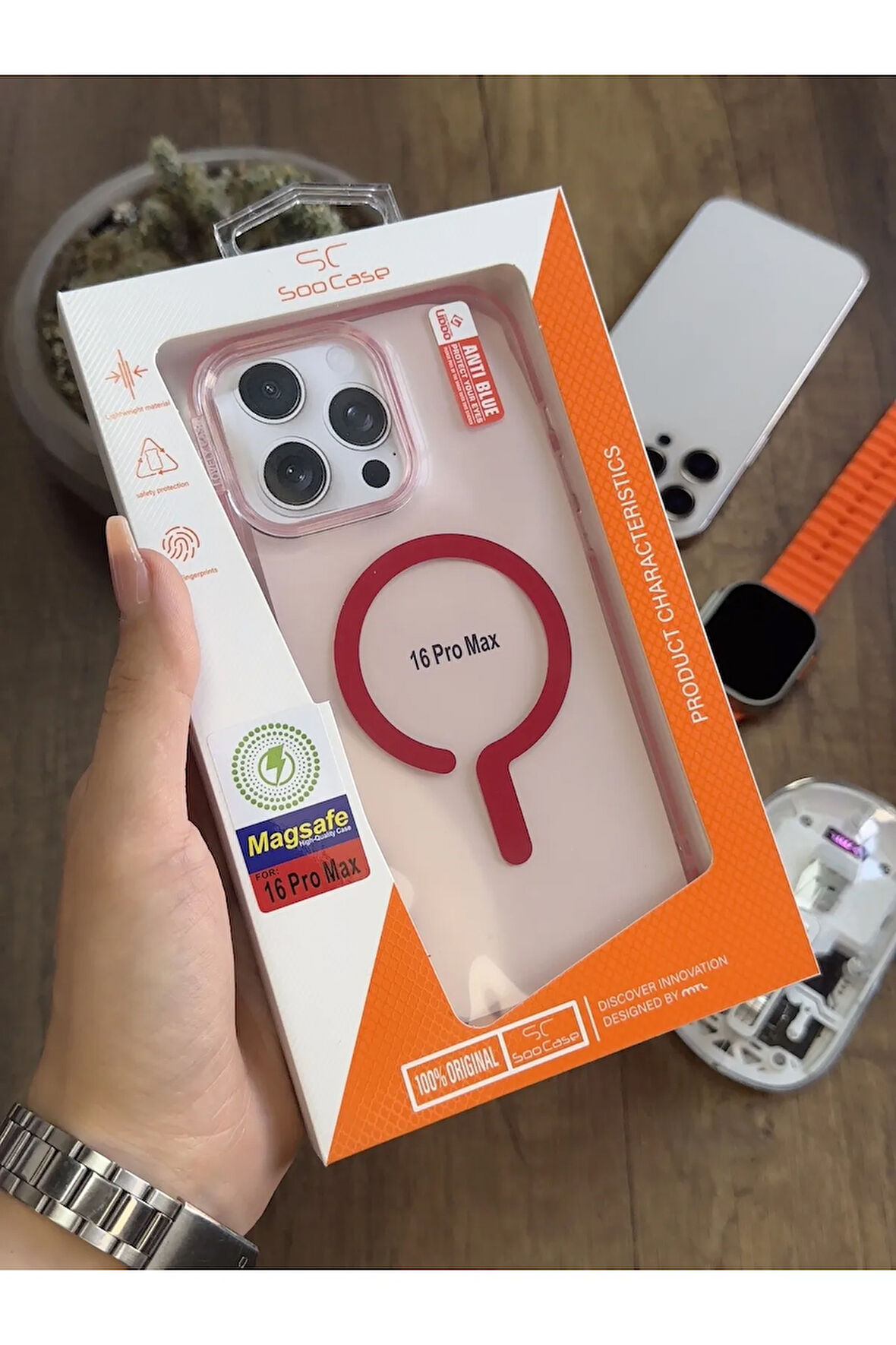 iPhone 16 Pro Max MagSafe Uyumlu Silikon Kılıf Soocase661