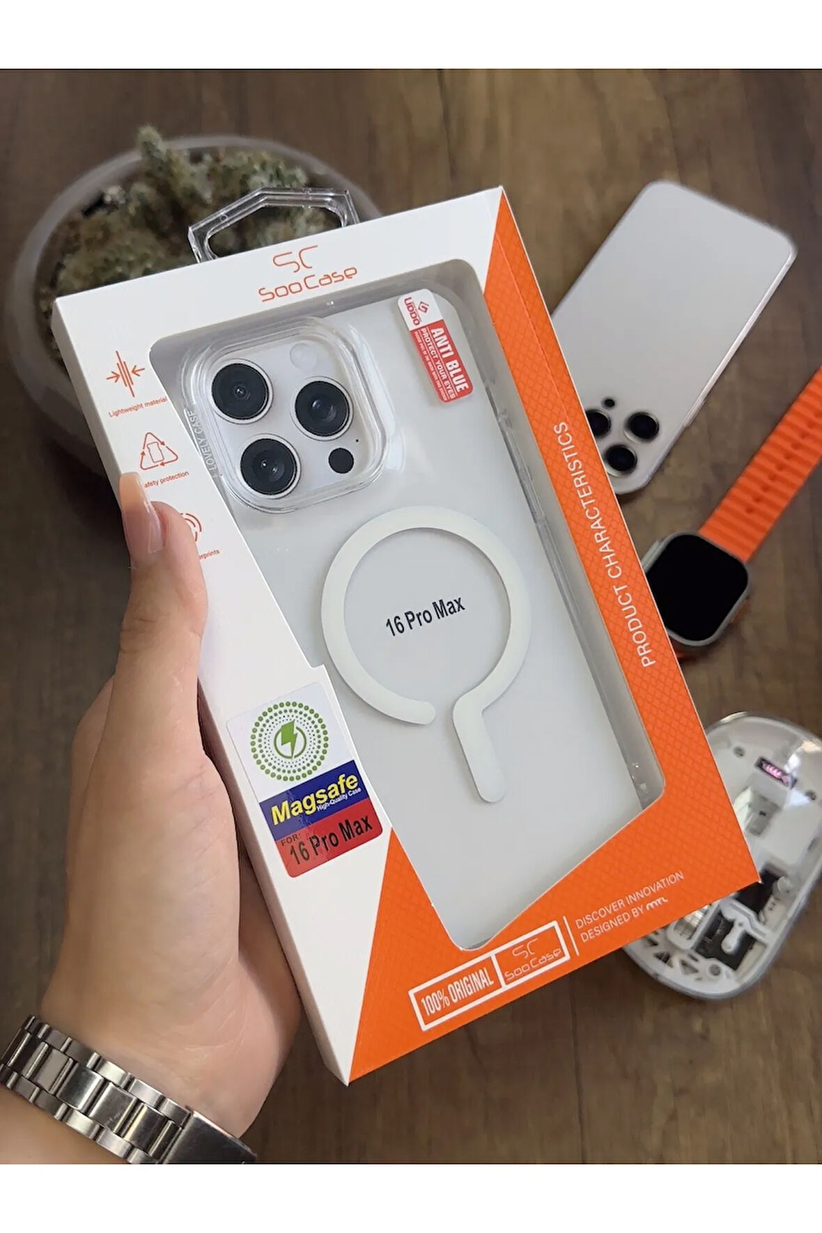 iPhone 16 Pro Max MagSafe Uyumlu Silikon Kılıf Soocase661