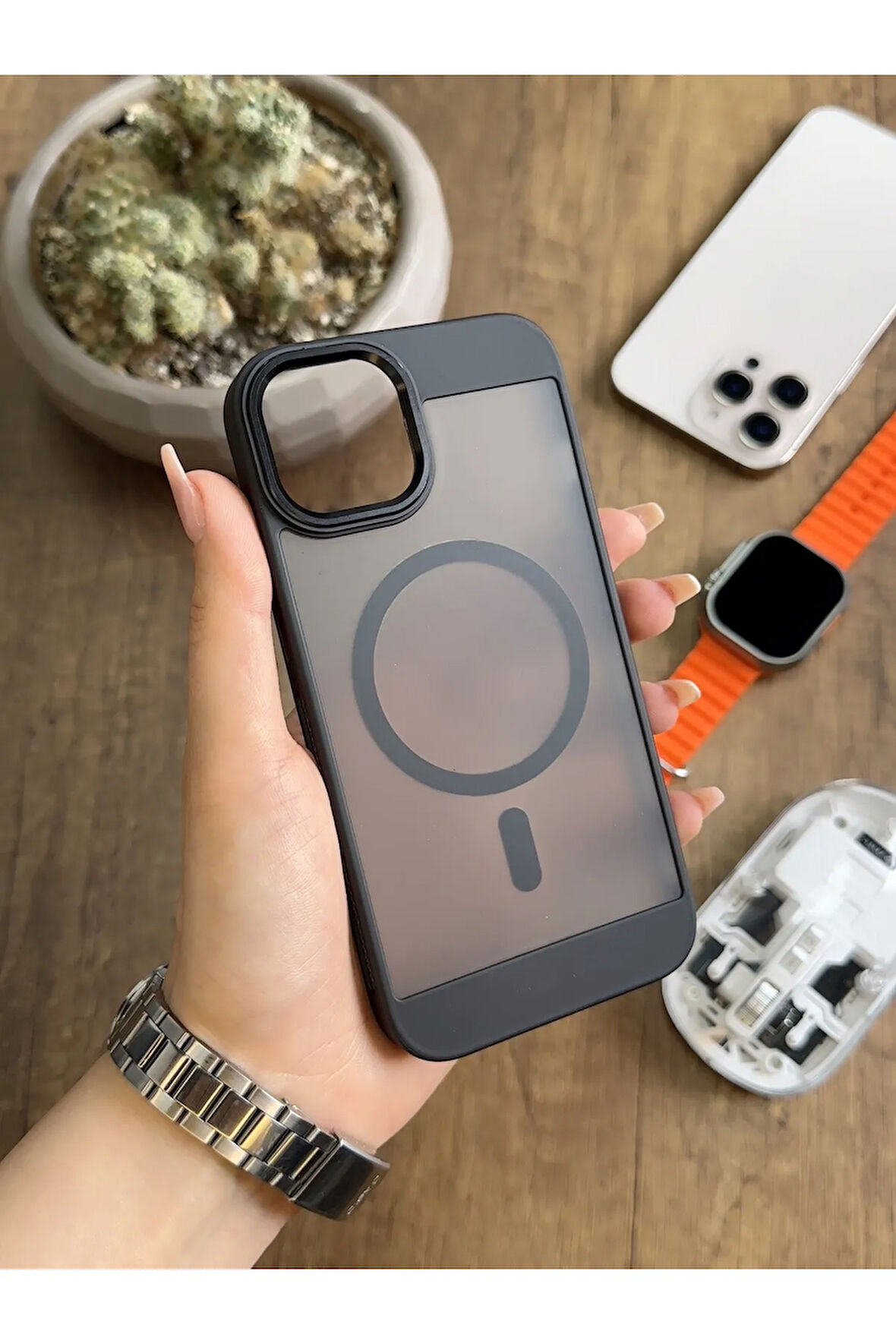 iPhone 15 Pro Max MagSafe Uyumlu Silikon Kılıf Soocase635