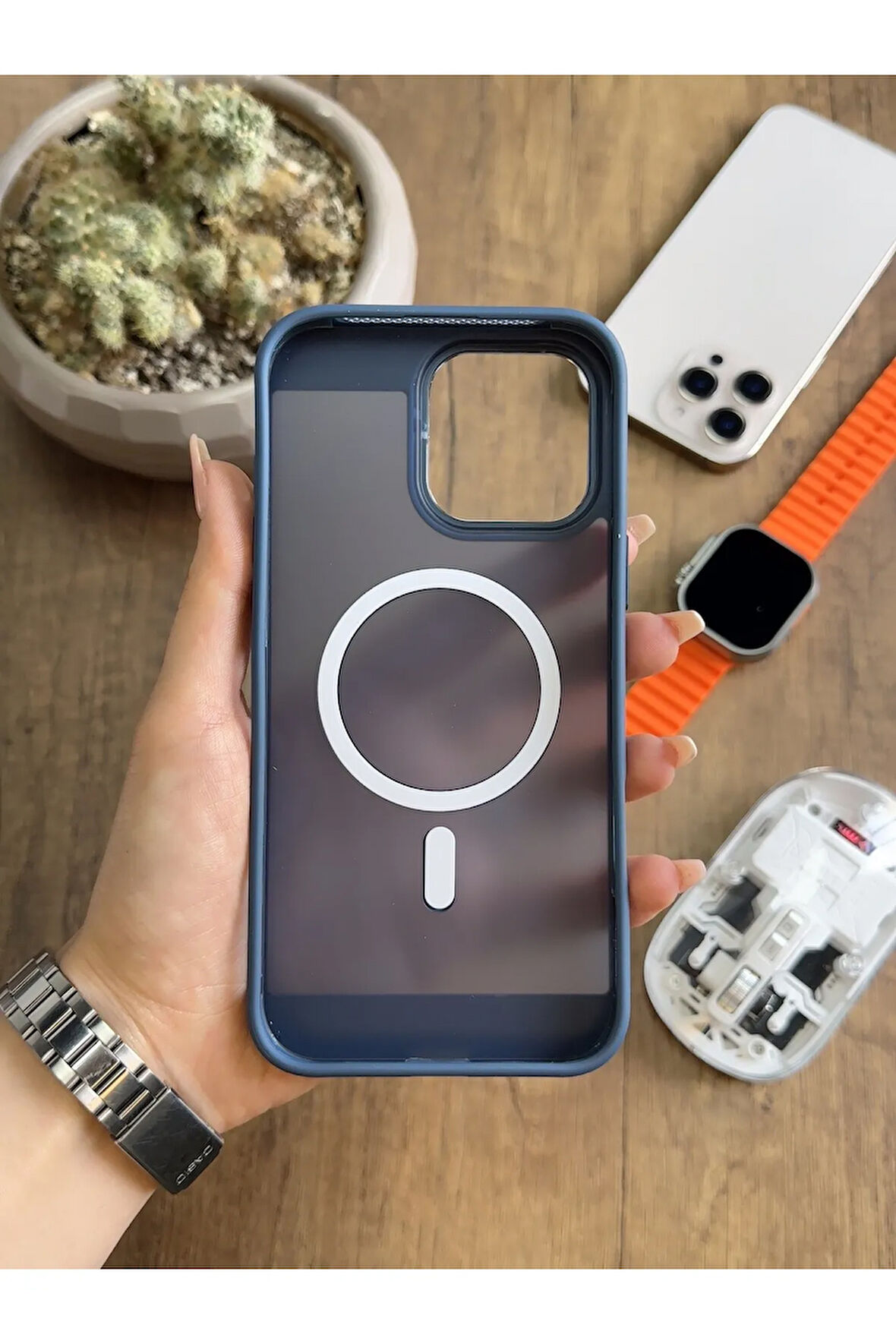 iPhone 16 Pro Max MagSafe Uyumlu Silikon Kılıf Soocase635