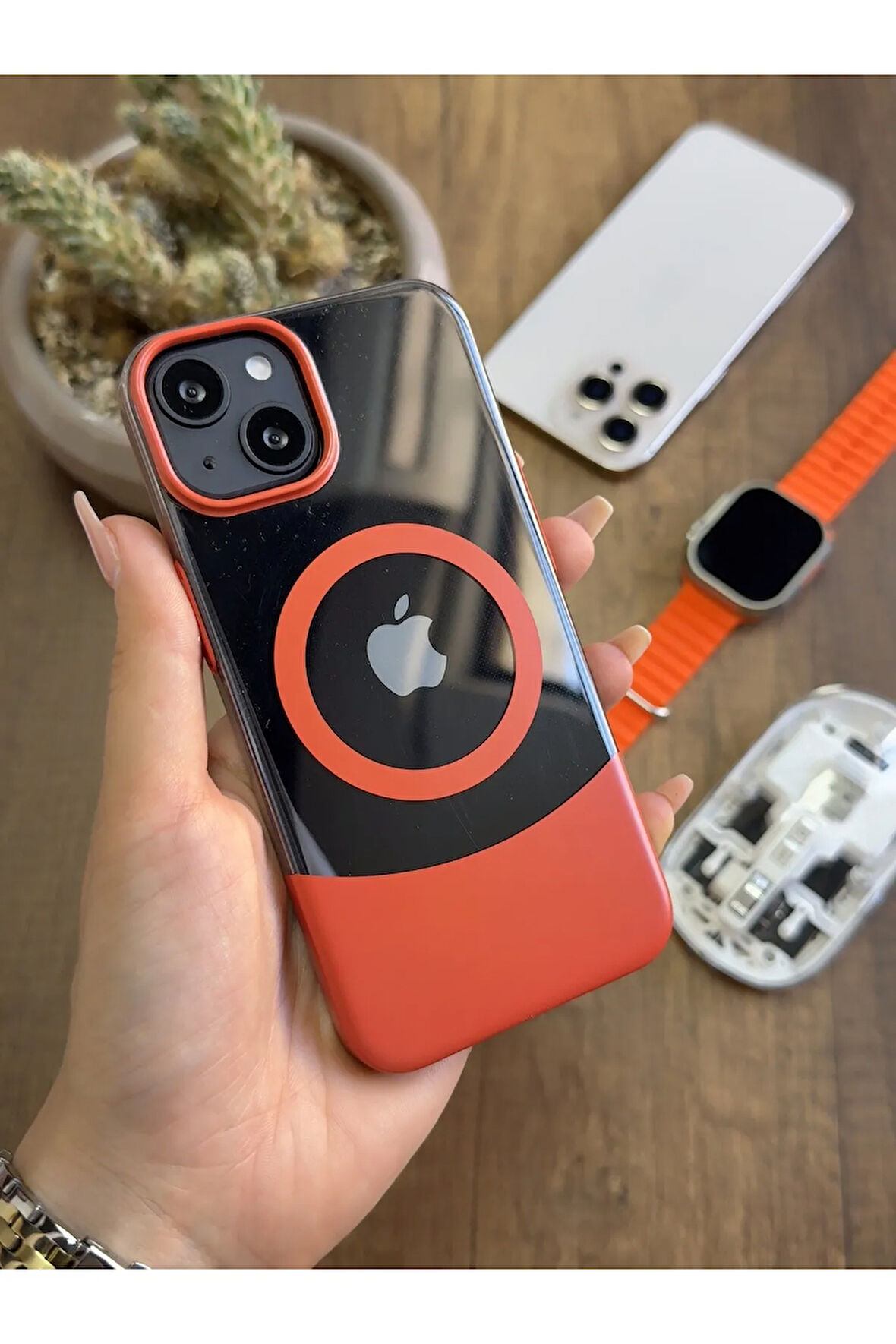 iPhone 15 Magsafe Uyumlu Mika Sararmaz Kılıf SooCase720