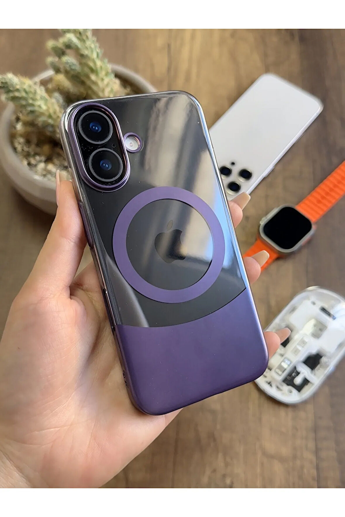 iPhone 16 Magsafe Uyumlu Mika Sararmaz Kılıf SooCase720
