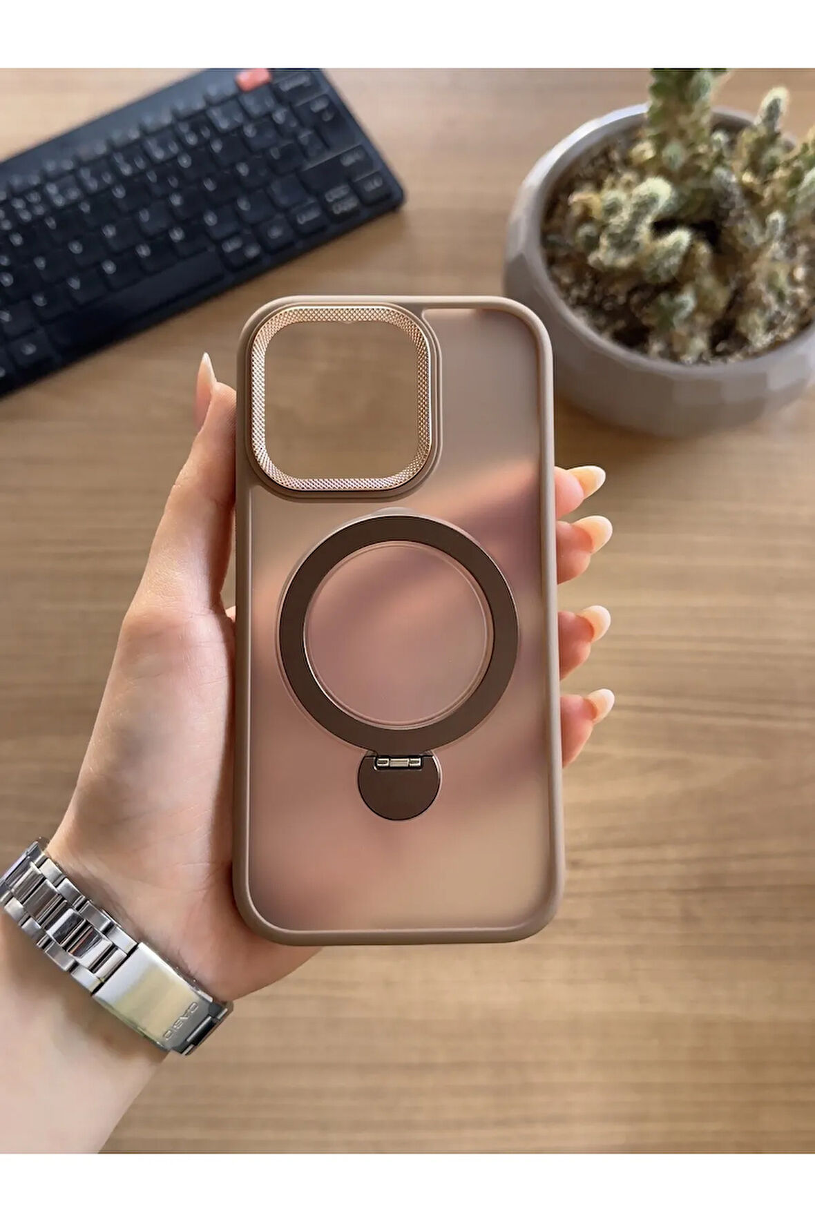 iPhone 15Pro Standlı Ve MagSafe Kılıf Soocase622