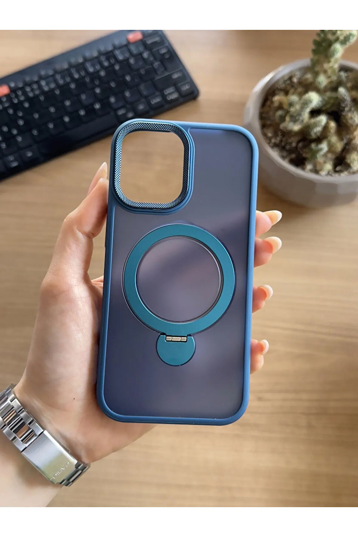 iPhone 16 Standlı Ve MagSafe Kılıf Soocase622