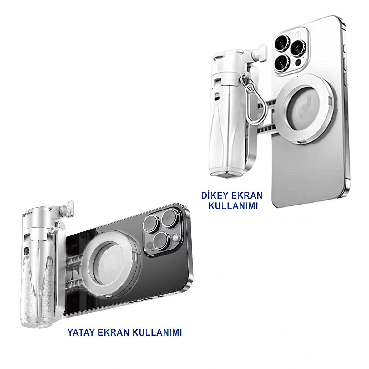 Magsafe Uyumlu Bluetooth Kumandalı Selfie Çubuğu & Tripod