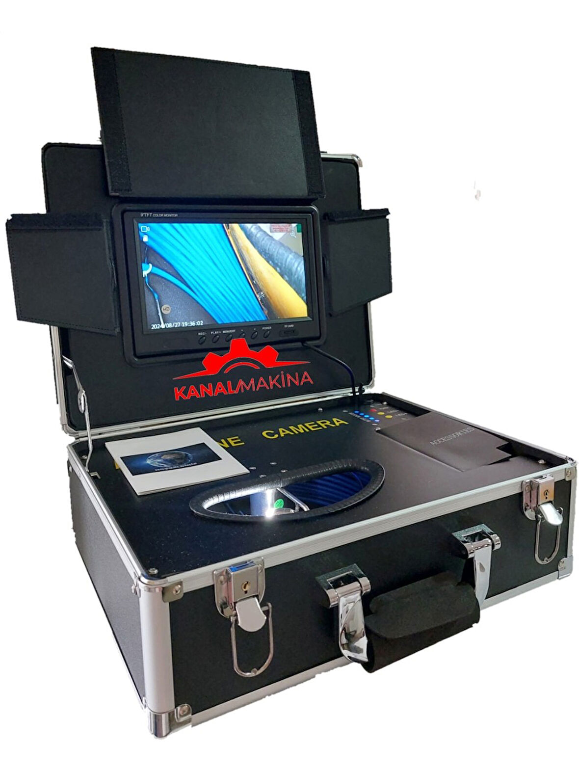 KANAL MAKİNAKANAL GÖZLEM KAMERASI H10+ - 9'' 25 MT KABLO SİNYAL VERİCİLİ