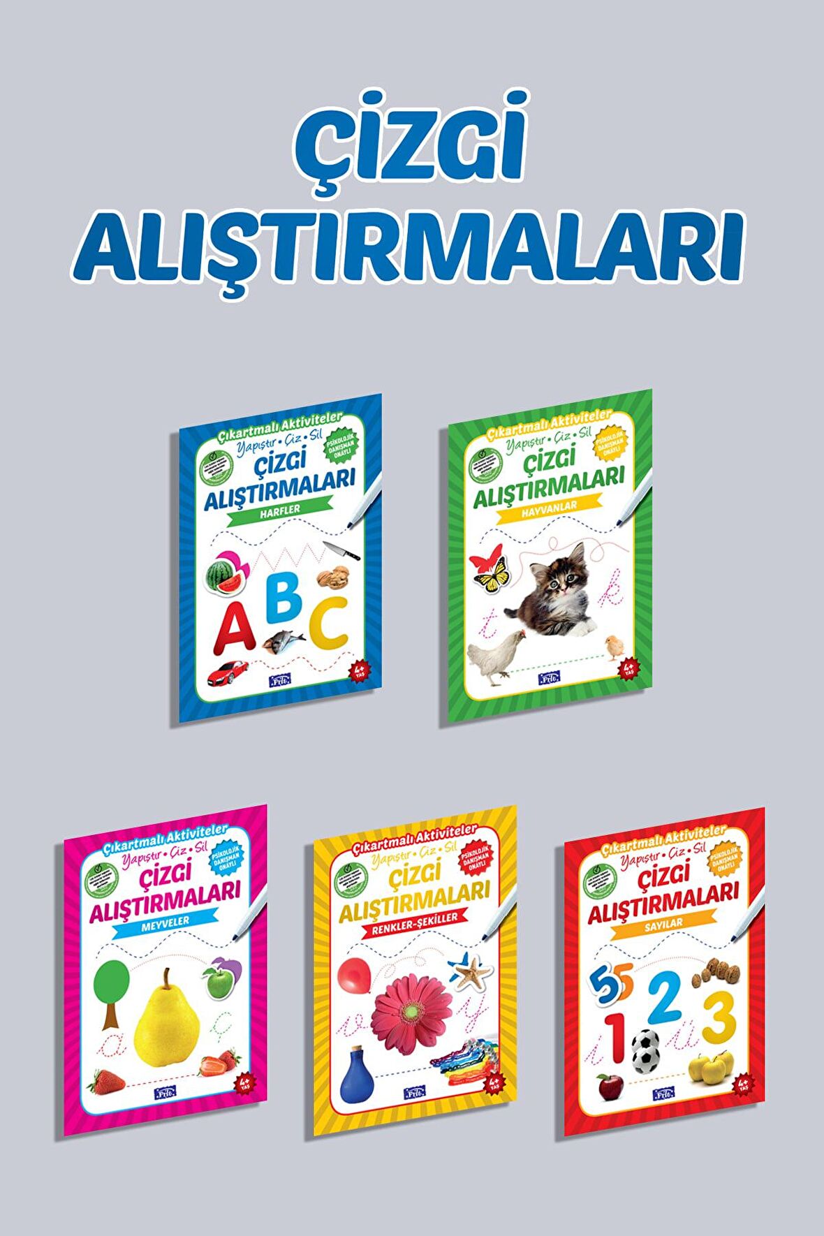 Çizgi Alıştırmaları Seti - 5 Kitap Takım