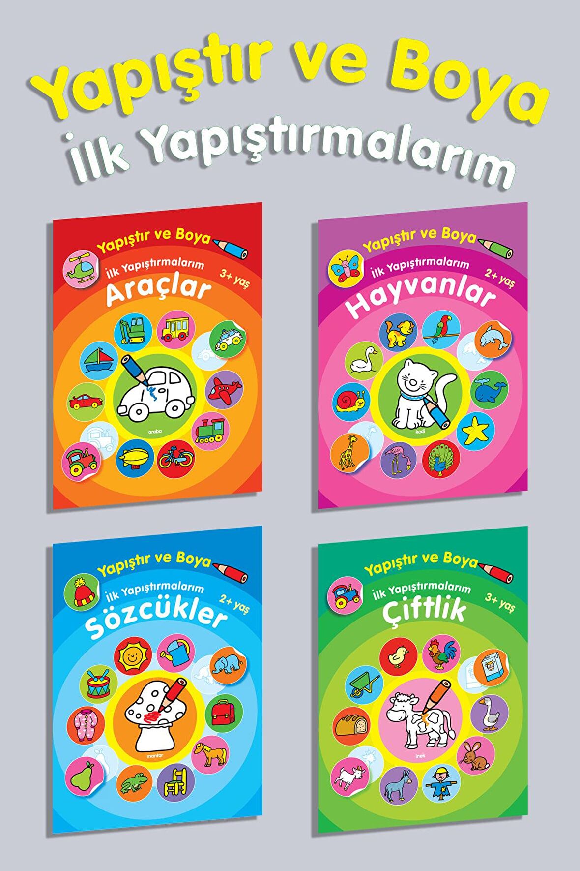 Yapıştır ve Boya İlk Yapıştırmalarım 4 Kitap Seti