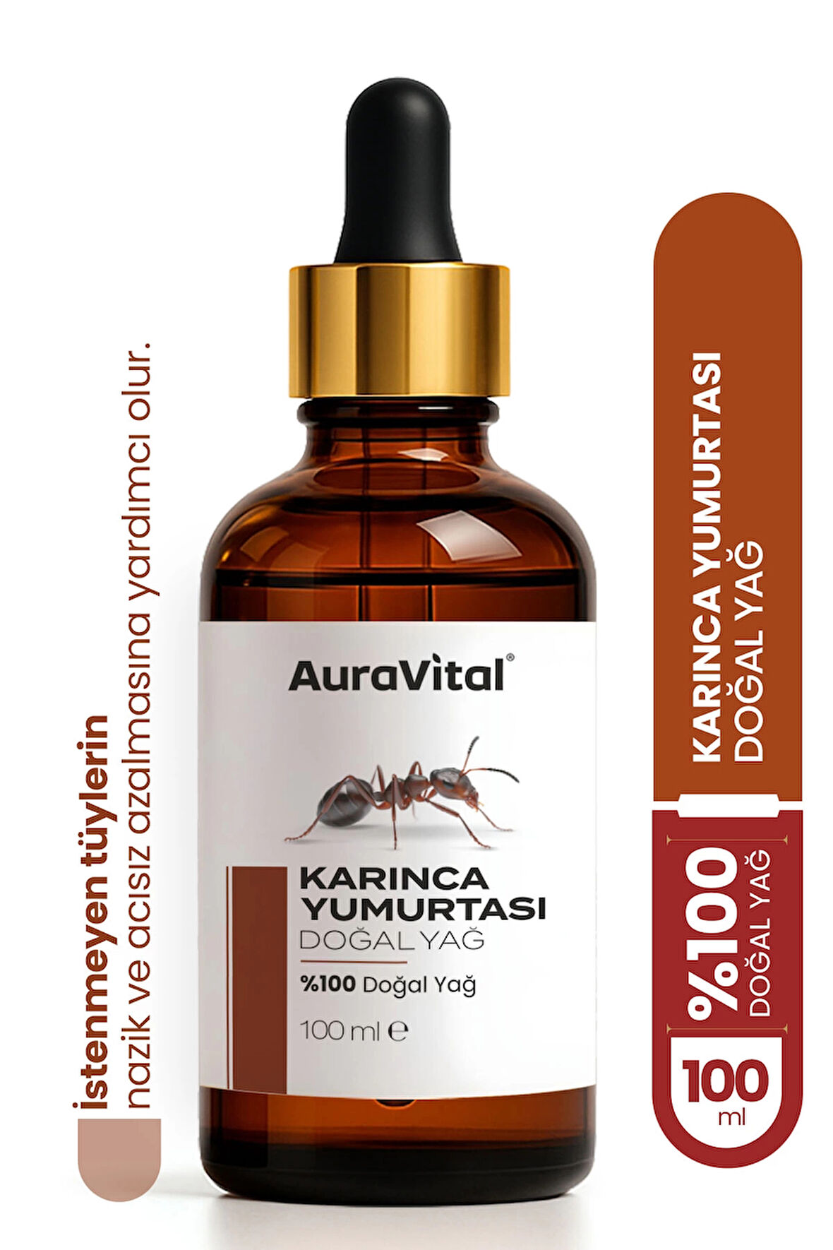 Karınca Yumurtası Yağı 100 ML – Tüy Azaltıcı, Epilasyon Sonrası Cilt Bakım Yağı