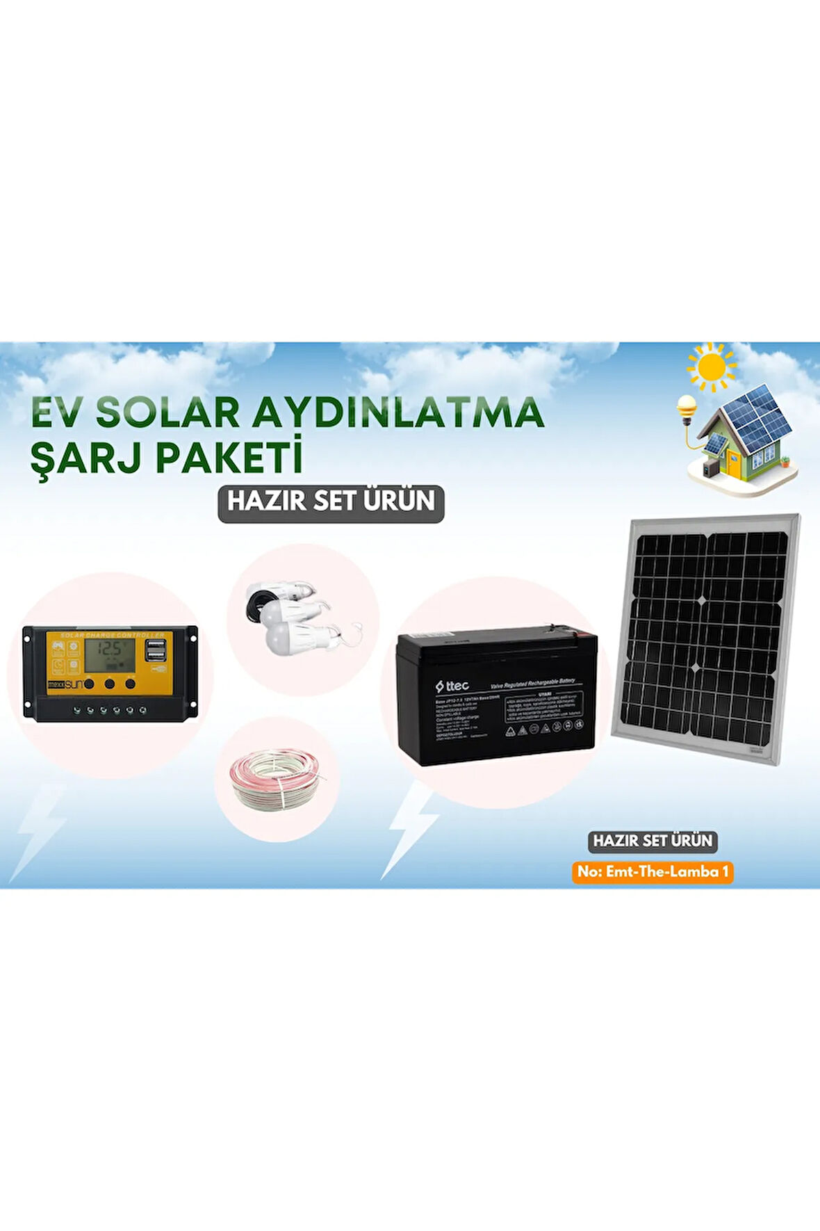 GÜNEŞ ENERJİLİ AYDINLATMA VE CEP TELEFONU ŞARJ SİSTEMİ