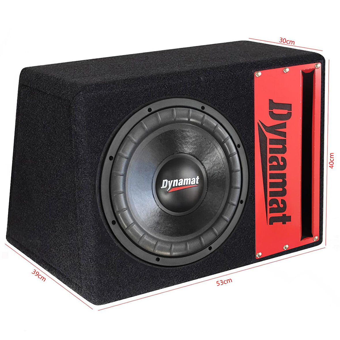 DYNAMAT RK-430 Oto Bass Subwoofer Kabinli 30cm Çift Bobin 1000 Watt (400 Rms)