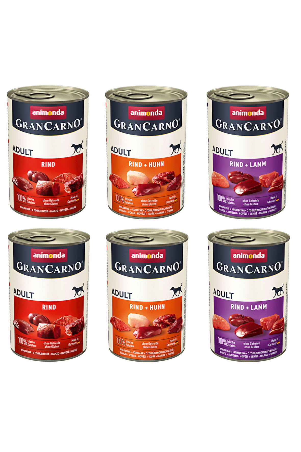 Animonda Gran Carno 3 Çeşit Karma Köpek Konserve 400 Gr. X 6 Adet