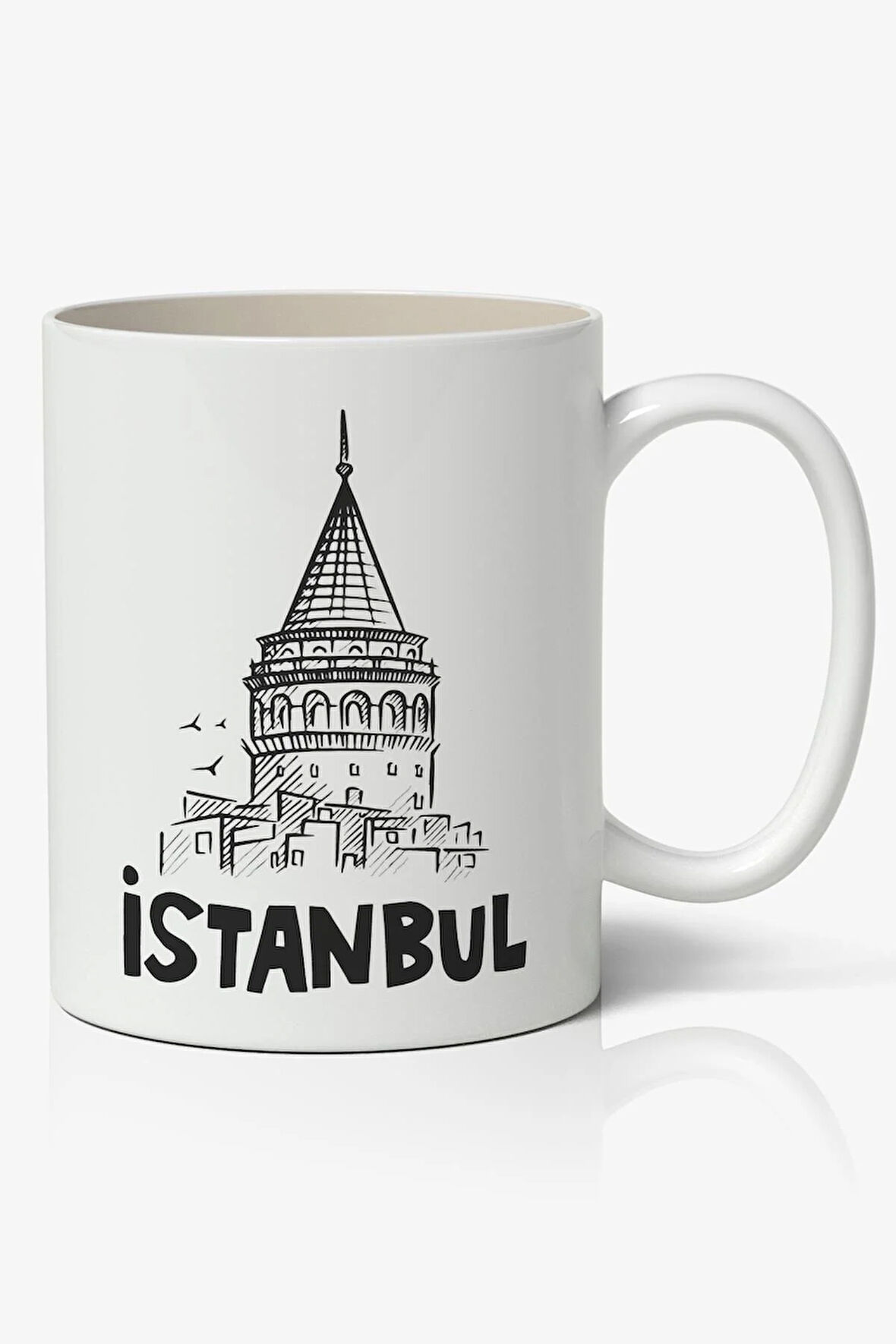 İstanbul Galata Kulesi Temalı Beyaz Kupa Bardak Sevgiliye Arkadaşa Hediye
