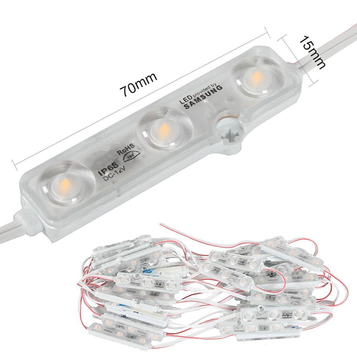 SAMSUNG Modül Led 3Lü 12V IP68 Günışığı