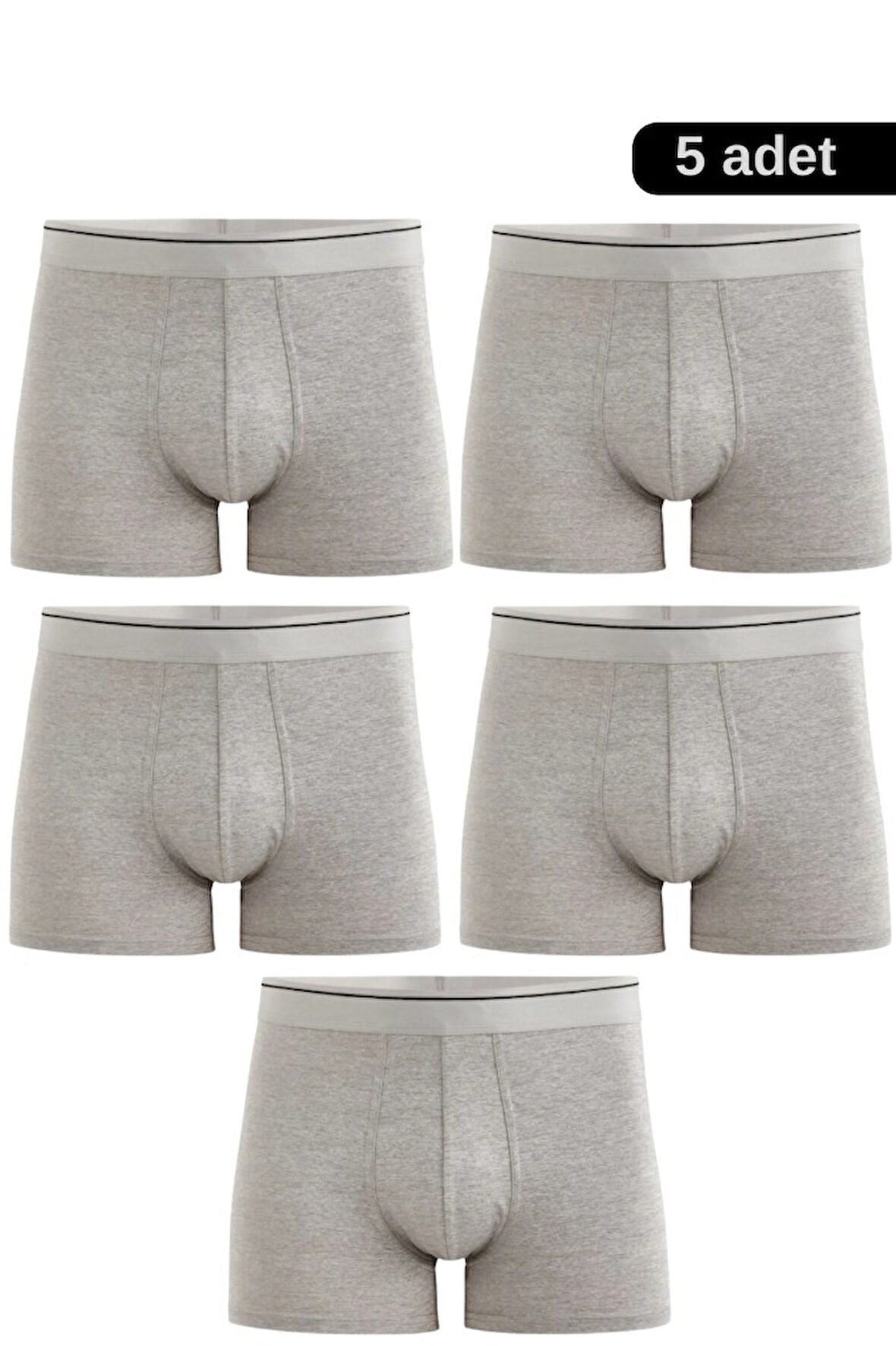 Erkek Likralı Pamuklu Boxer Özel Hijyenik Ambalajlı 5'li Paket