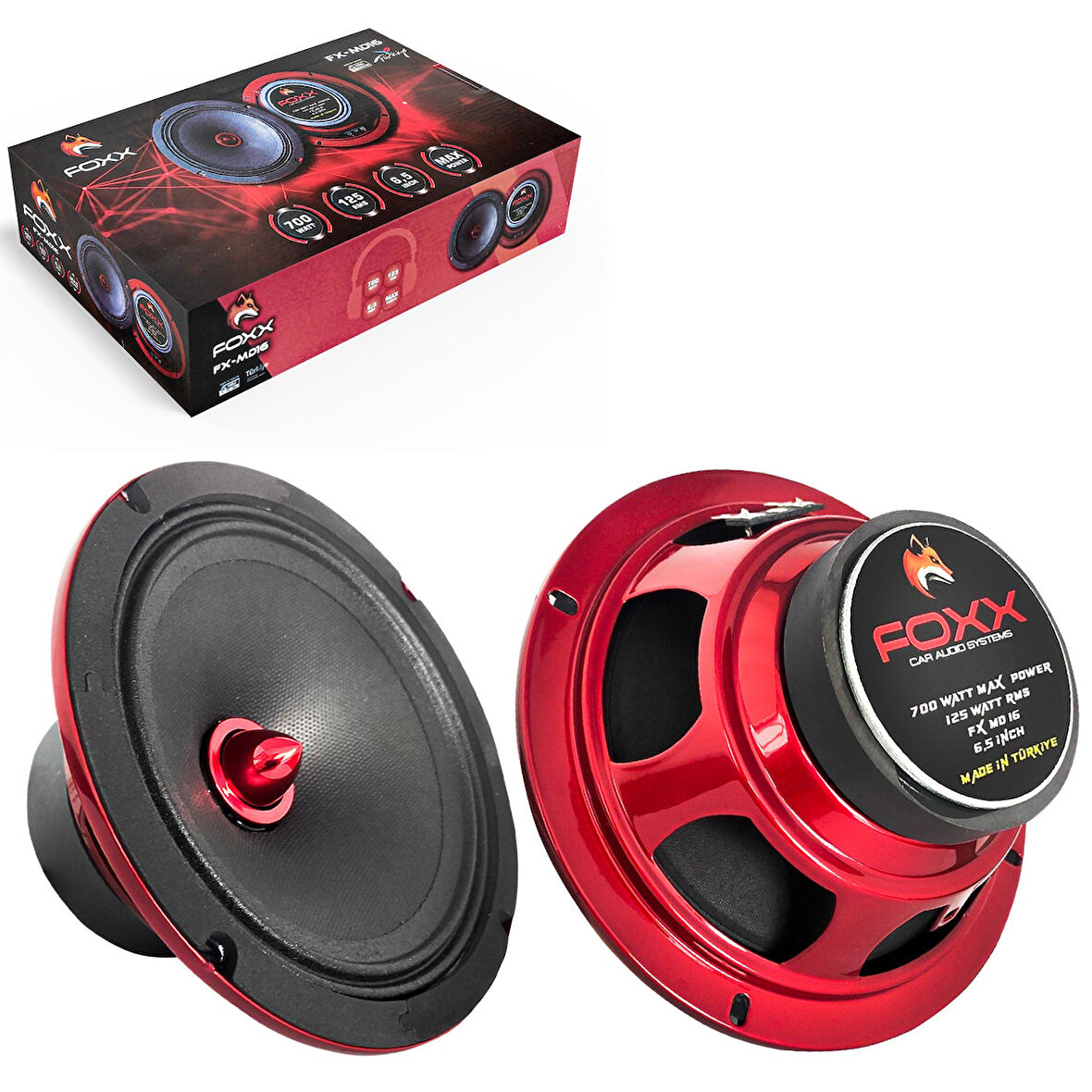 FOXX FX-MD16 Oto Midrange 16cm 700 Watt 2 Adet