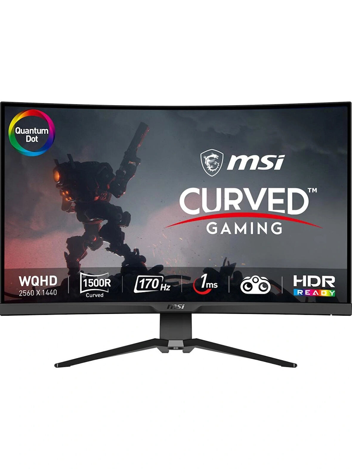 MSI MAG 275CQRF-QD 27" 1 ms 2K Curved 170 Hz Oyuncu Monitörü