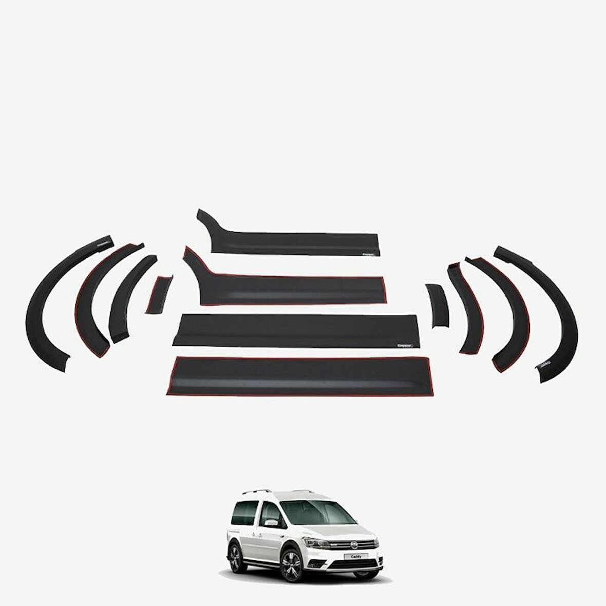 Volkswagen Caddy 2015-2020 Dodik Set 12 Parça Uzun Şase Çift Sürgü