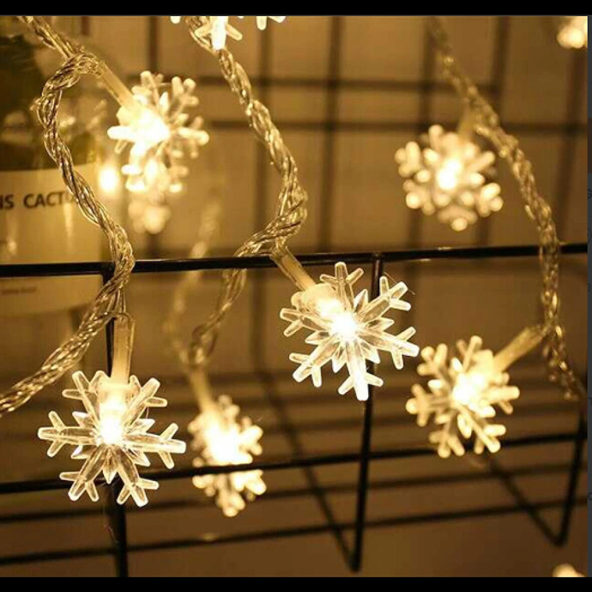 MDB Kar Tanesi 5m 28 Led Gün Işığı kartanesi:4cm PİLLİ 2 KADEMELİ