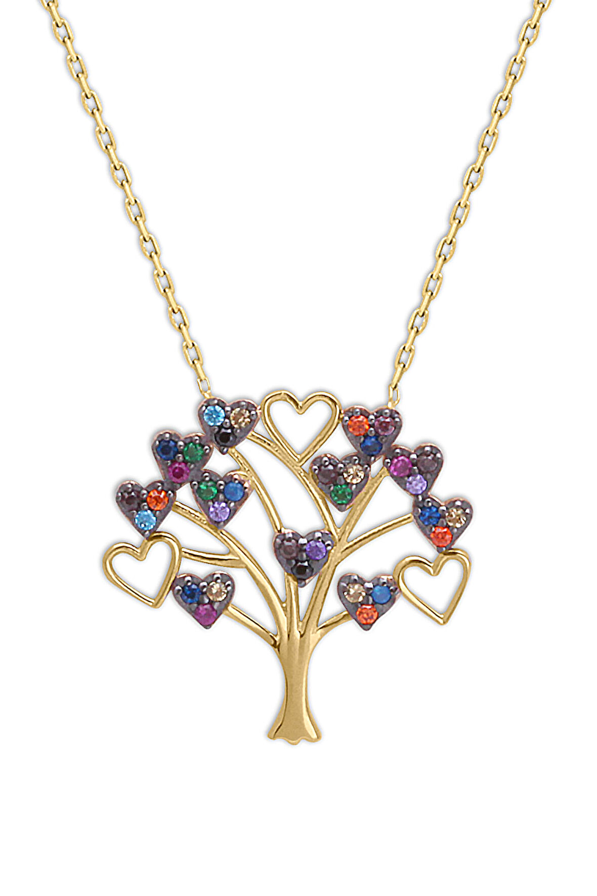 Kalpli Altın Hayat Ağacı Kolye