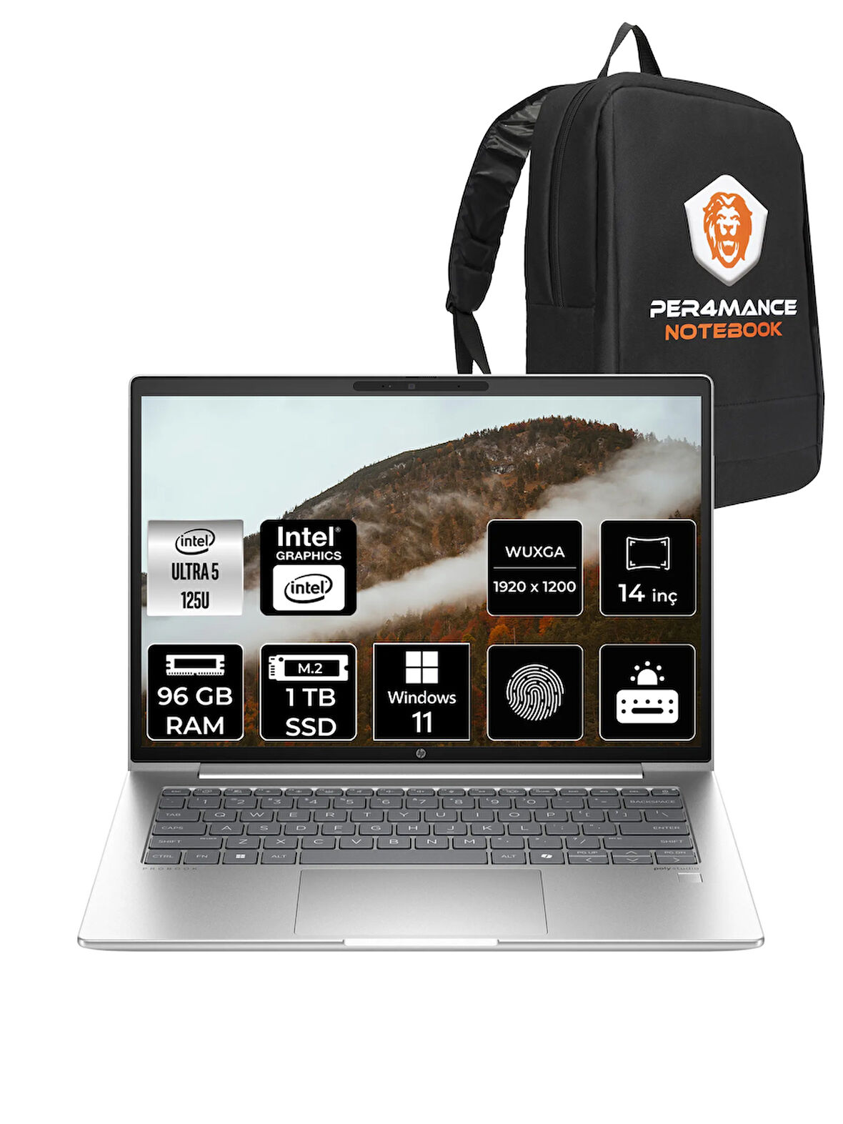 HP ProBook 440 G11 İntel Core Ultra 5 125U 96GB 1TB SSD 14'' WUXGA W11P SA22YQ & PER4 ÇANTA