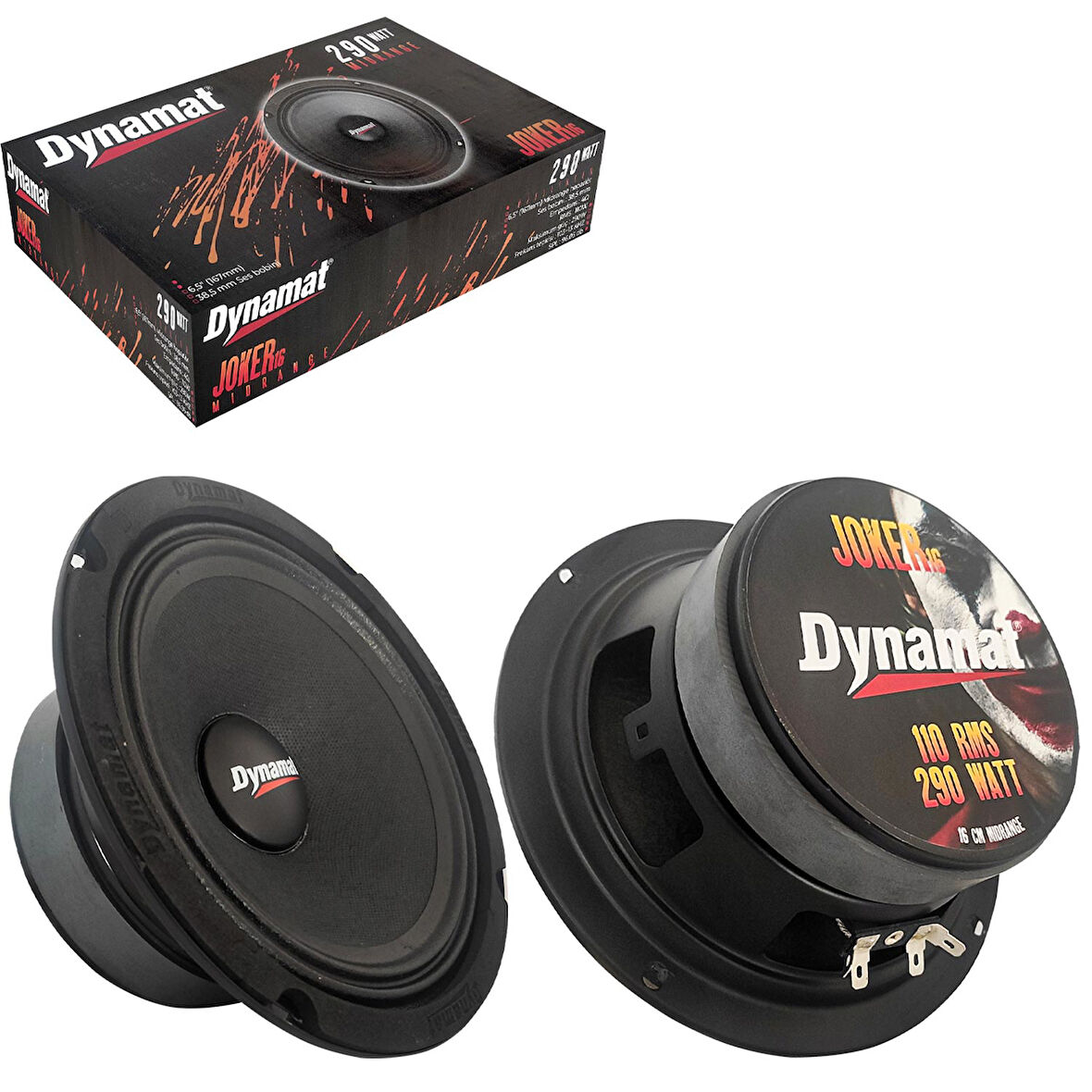DYNAMAT JOKER-16 Oto Midrange 16cm 290 Watt 2 Adet