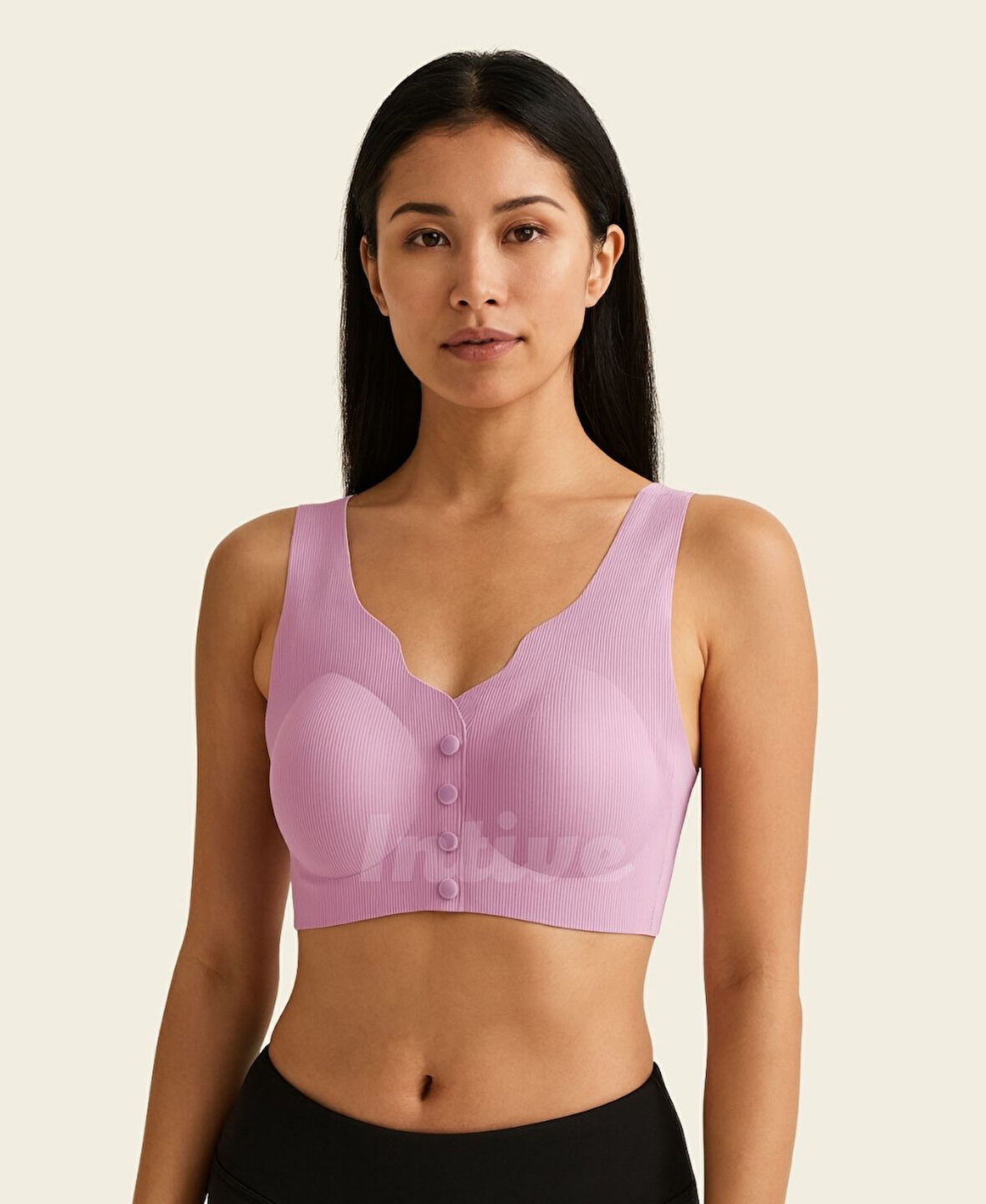 Elise İthal Fitilli Önü Çıtçıt Düğmeli Açılabilen Üstün Kalite Dikişsiz Lazer Kesim Bralet