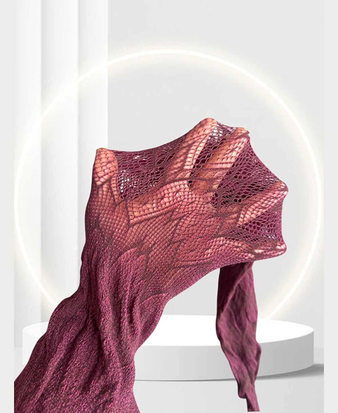 Pc Paris Azurine Gül Kurusu-Kestane Desenli Feminen Külotlu Çorap-Limited