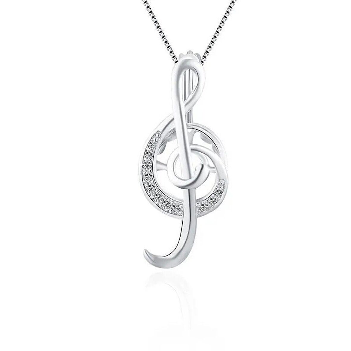 Sol Anahtar Şık Kolye