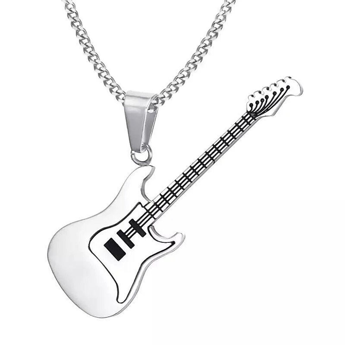 Yüksek Kalite Çelik Titanyum Gitar Kolye Metal Renk
