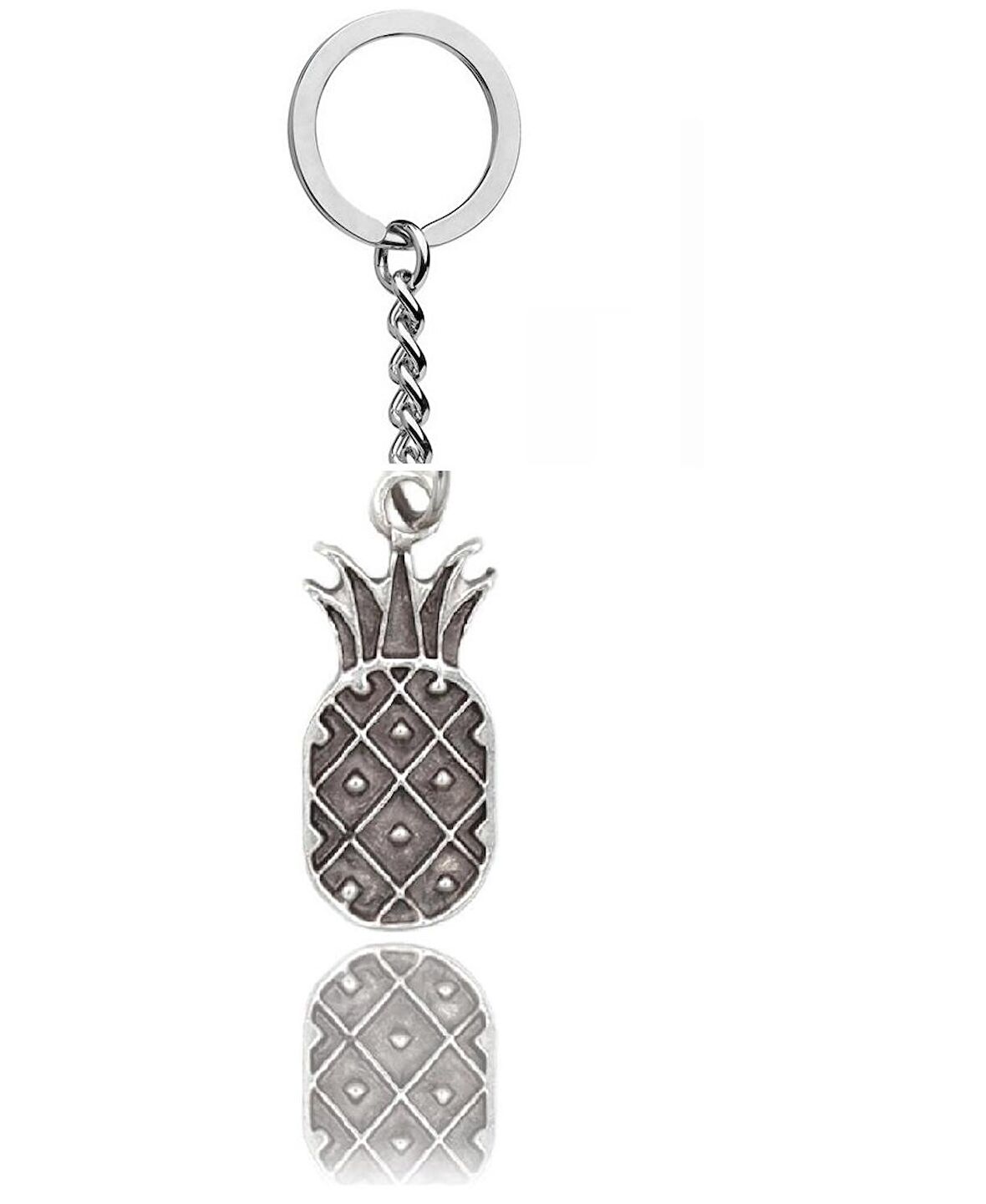 Ananas Antik Gümüş Kaplama Anahtarlık