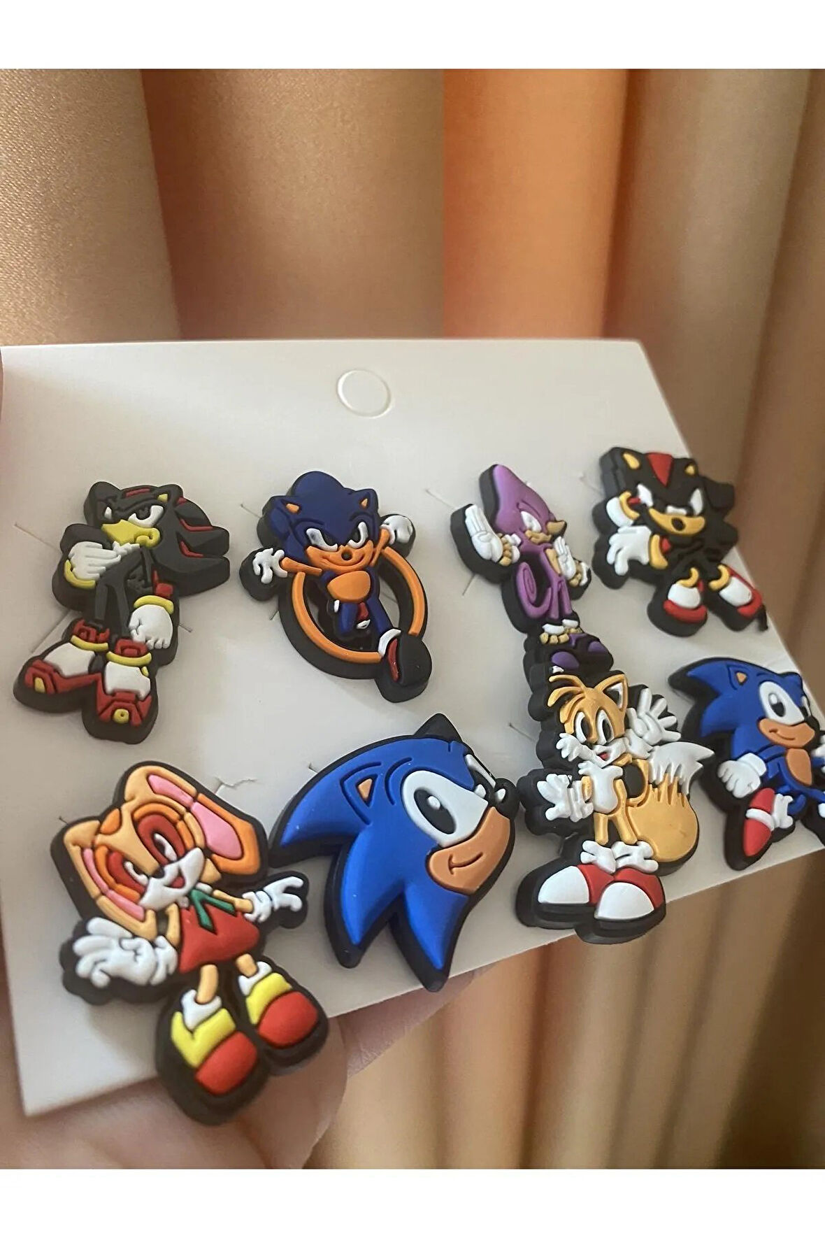 Kirpi Sonic Terlik Süsü Cross Terlik Jibbitz Terlik Aksesuarı 8 Adet 1933