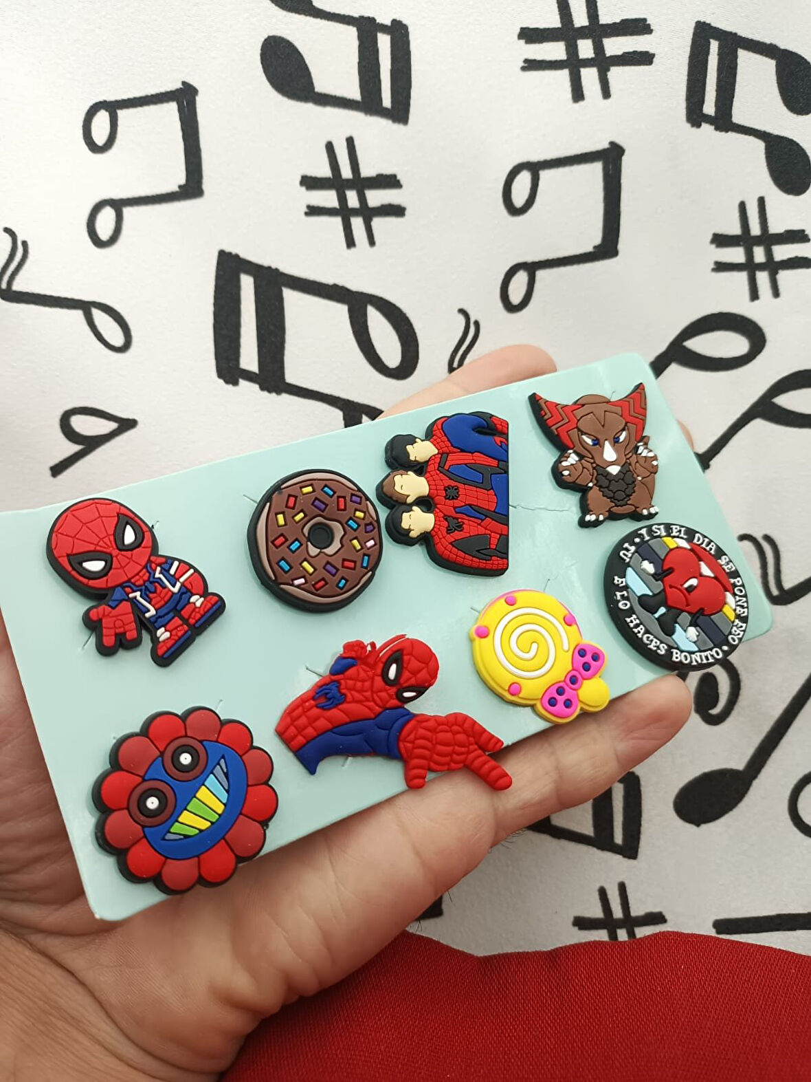 Spiderman Örümcek Adam Terlik Süsü Jibbitz Aksesuarı 8 Adet 1946