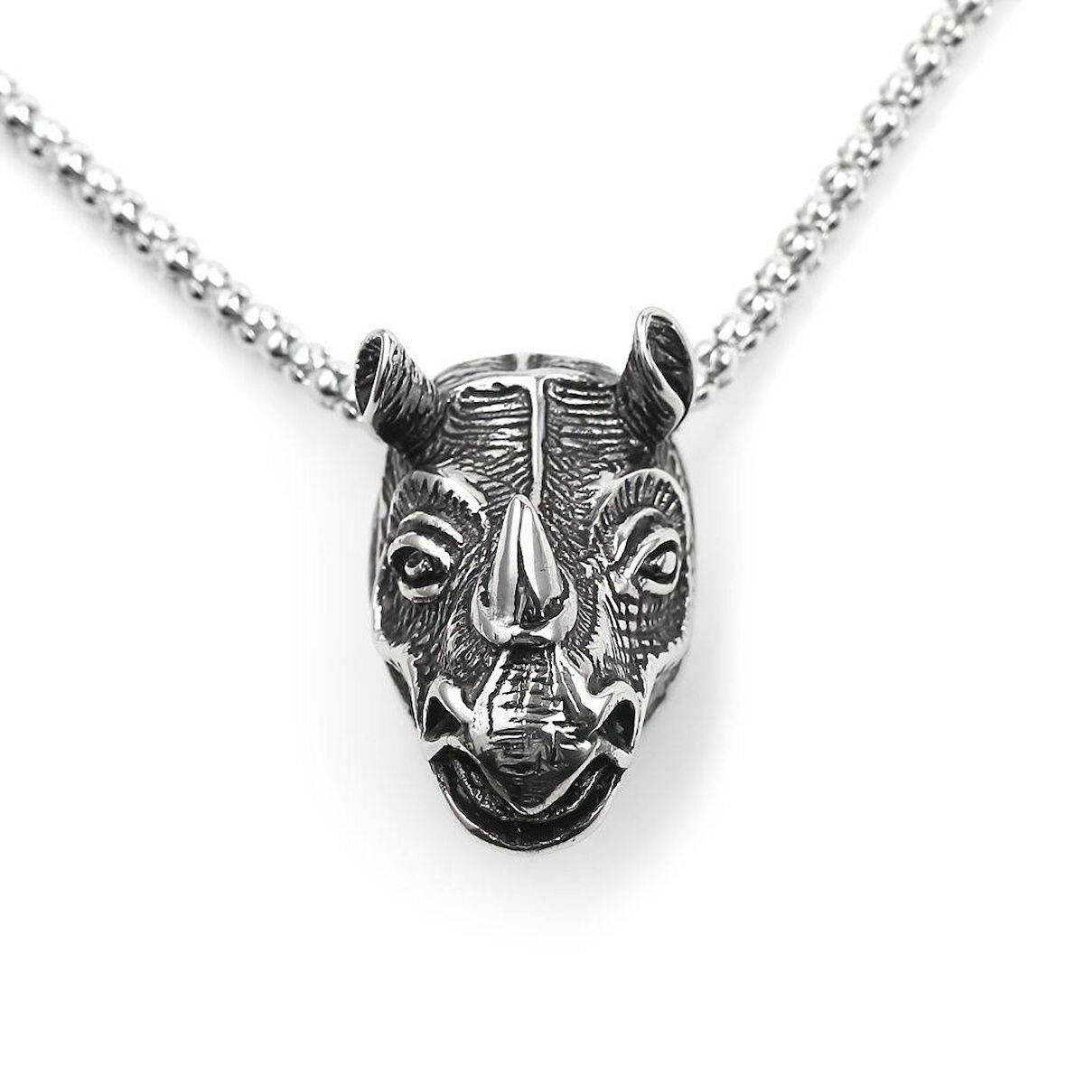 Domuz Gotik A Plus Paslanmaz Çelik Unisex Kolye 