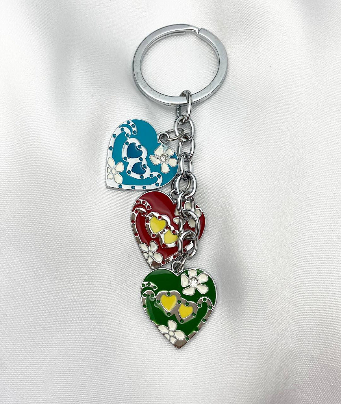 Renkli Kalpler Salkım Anahtarlık