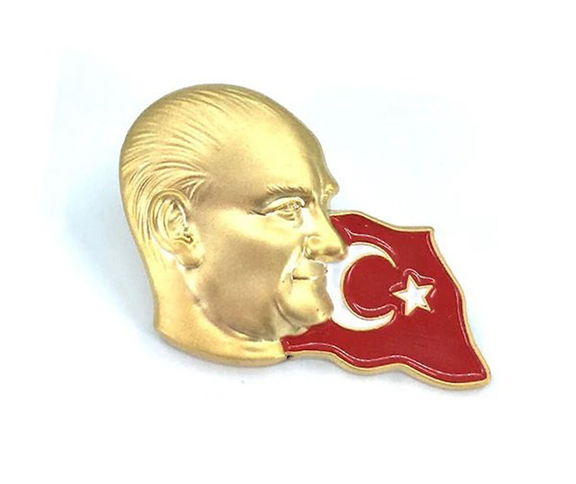 Atatürk Türk Bayrakğı Altın Rozet