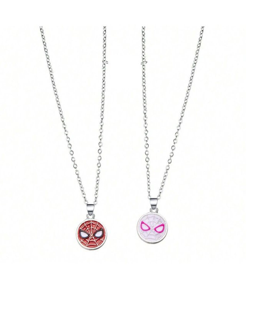 Spiderman & Gwen Relationship Çift İkili Sevgili Kolye