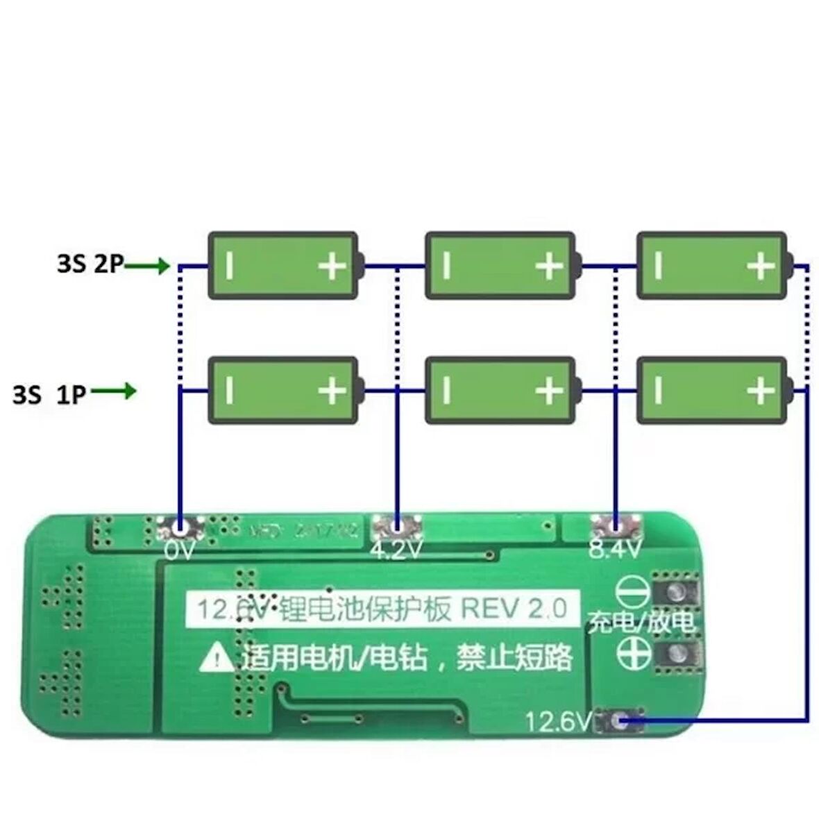 3S 20A Li-ion BMS