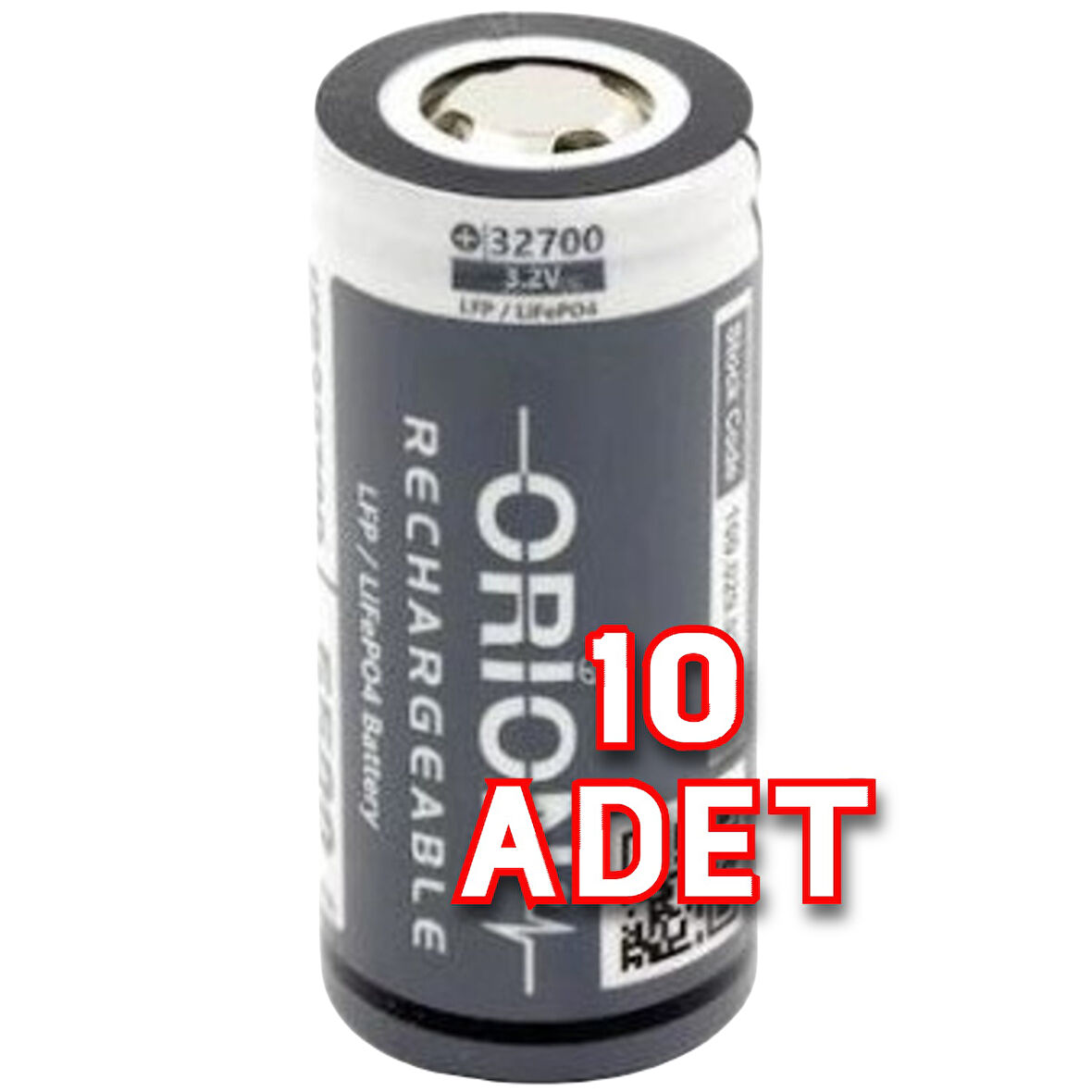 10 Adet Orion IFR32700 3.2V 6000mAh LiFePO Pil