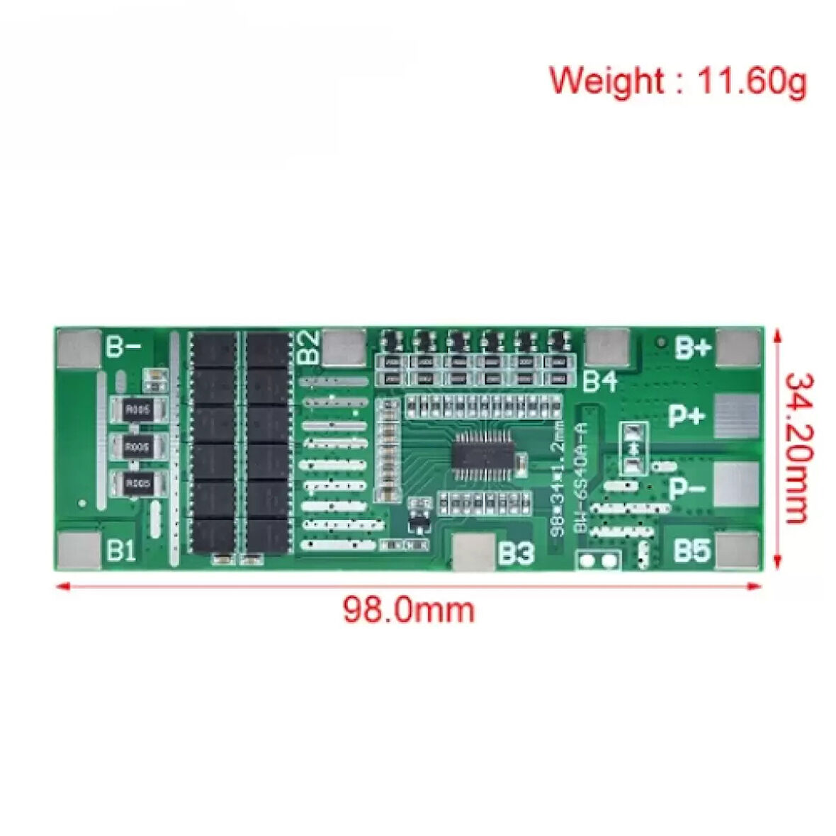 6S 40A Li-ion PCB BMS