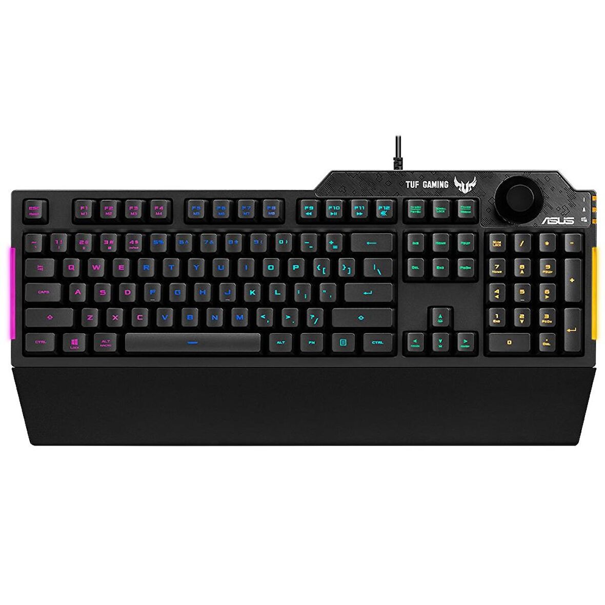 ASUS TUF GAMING K1 RGB MECH BRANE TURKCE OYUNCU KLAVYESI OZEL SES DUGMESI YAN ISIK CUBUGU ARMOURY CREATE OZELLIKLI SUYA VE TOZA DAYANIKLI