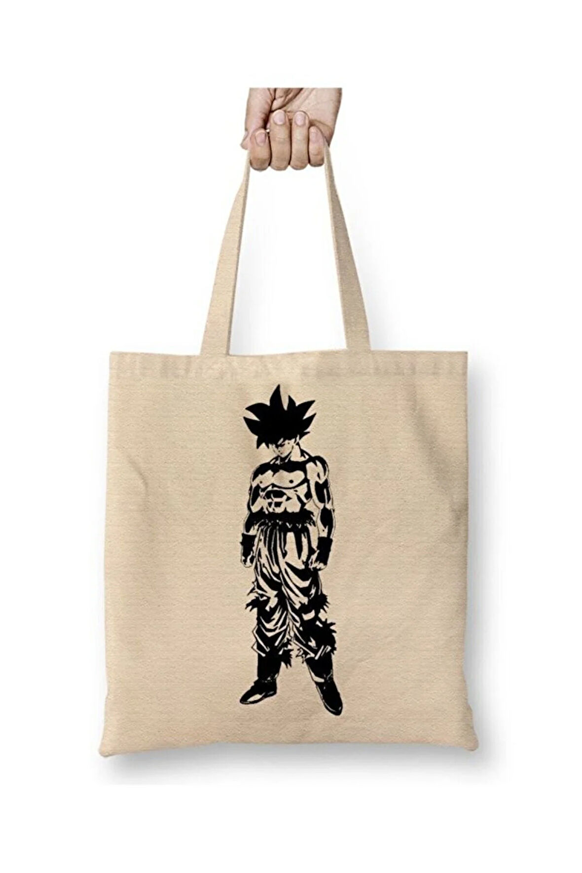 Dragon Ball Z Goku Bez Çanta Uzun Saplı Alışveriş Çantası Plaj Çantası