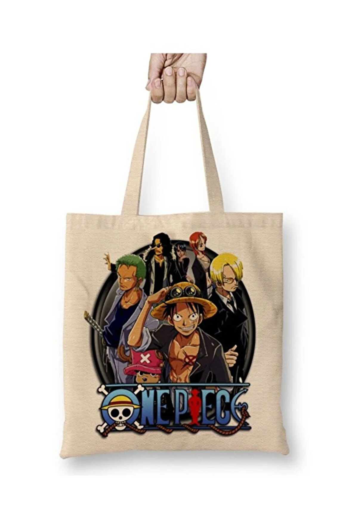 One Piece Karakterler Luffy Bez Çanta Uzun Saplı Alışveriş Çantası Plaj Çantası