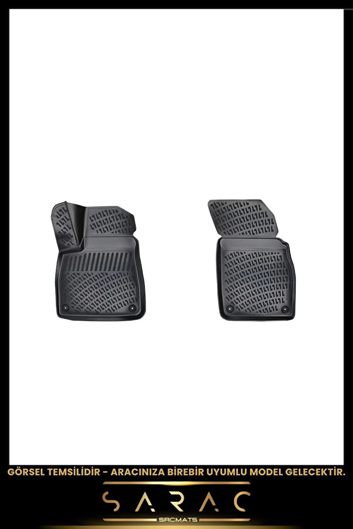 Renault Kangoo 2000 Model Panelvan Araca Özel 3d Havuzlu Paspas(2 PARÇA)