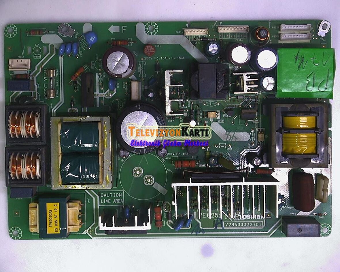 PE0252 A, PE0252, A, V28A00032701, R-1786, TOSHIBA 37X3030DG, Power Board, Besleme, LC370WU1-SLA1