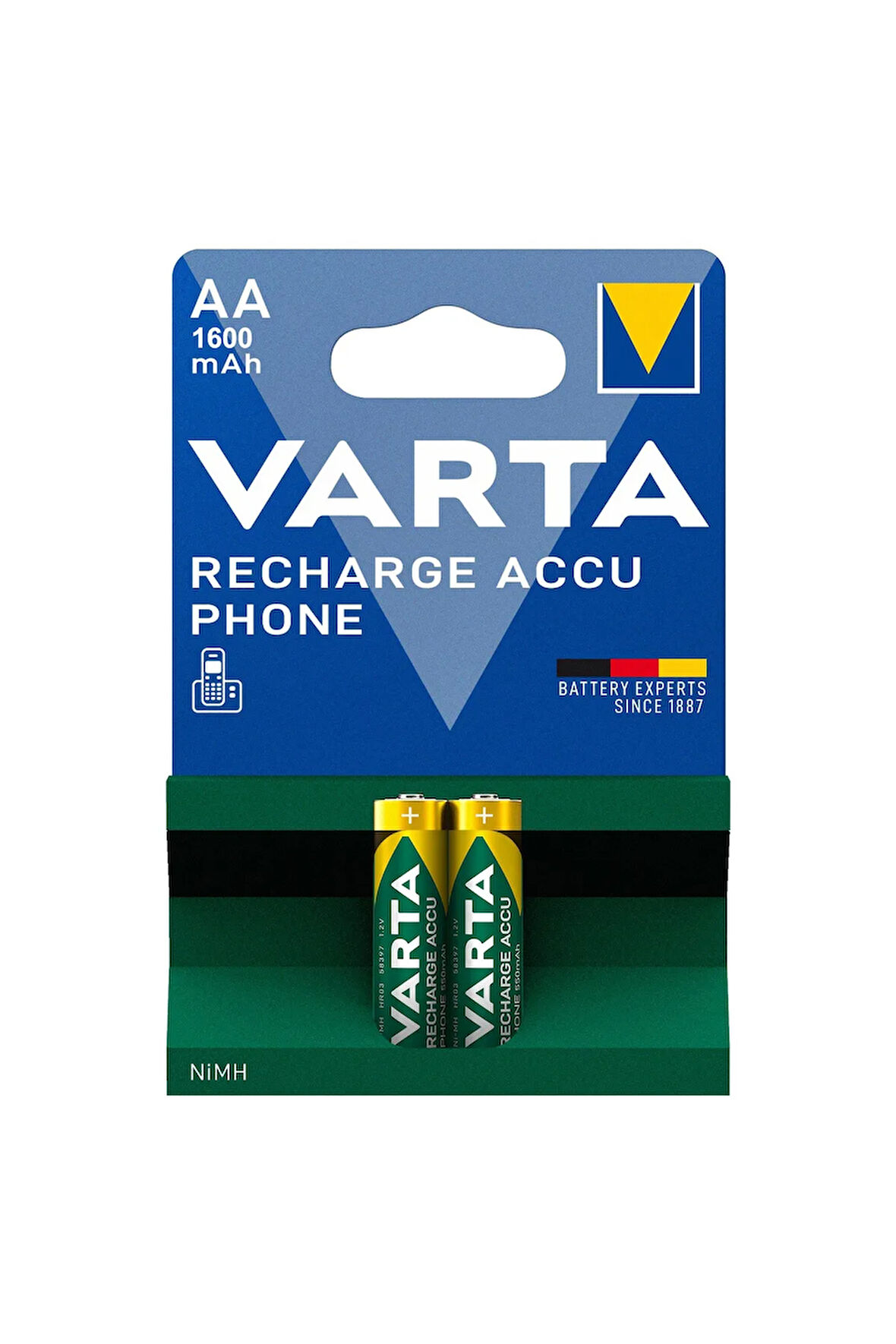 ŞARJLI PİL AA KALEM 1600MAH Nİ-MH (2 ADET) VARTA