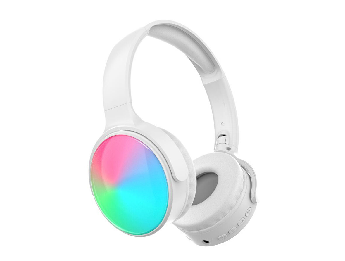 Volkano Auro Krem  Işıklı Bluetooth Kulaklık  