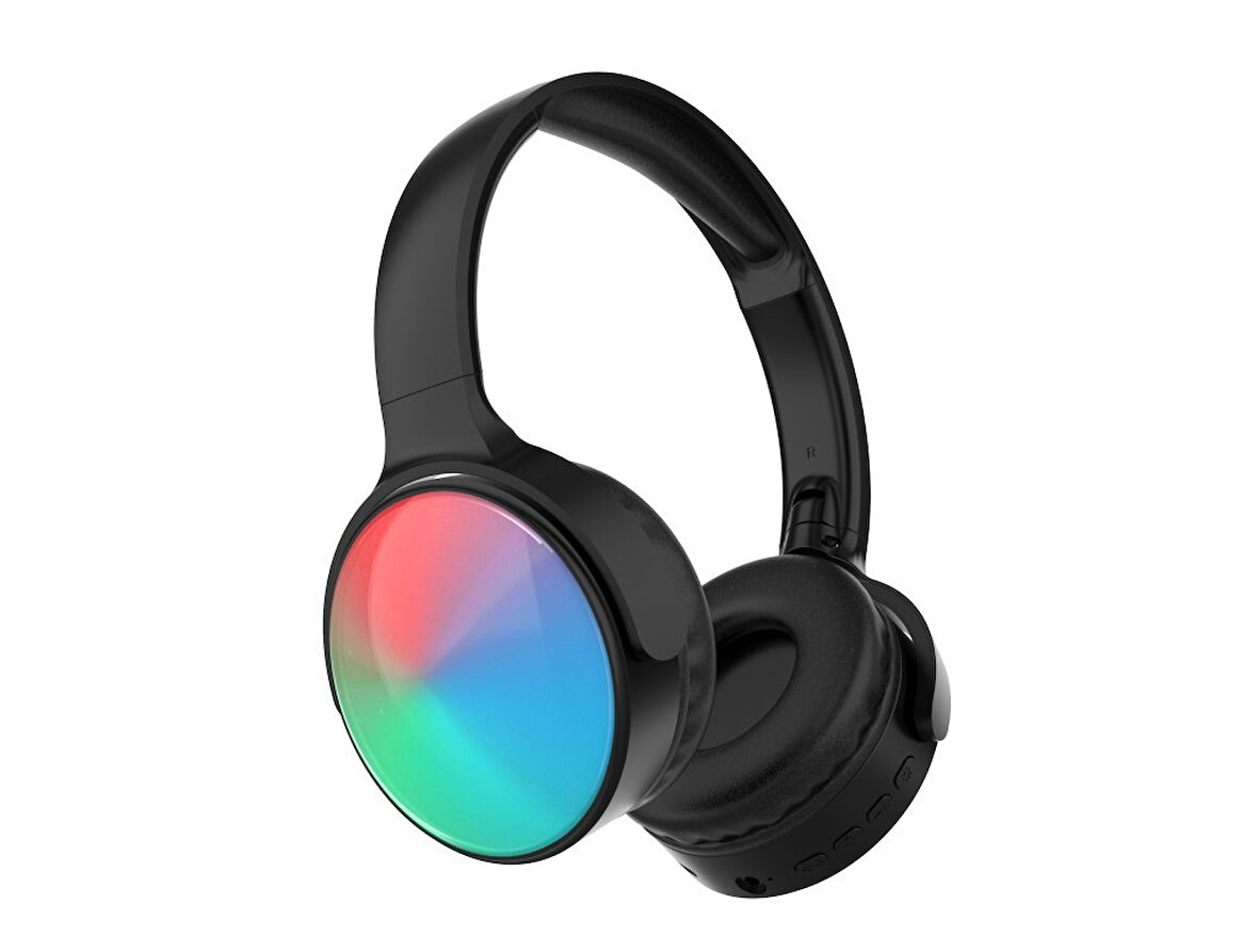Volkano Auro siyah  Işıklı Bluetooth Kulaklık  